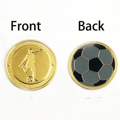 Moneda de aruncare a unui arbitru de fotbal profesionist